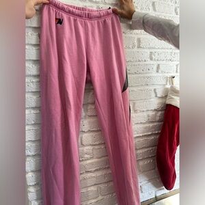 Pink Aviator Nation Lightening Bolt Sweats